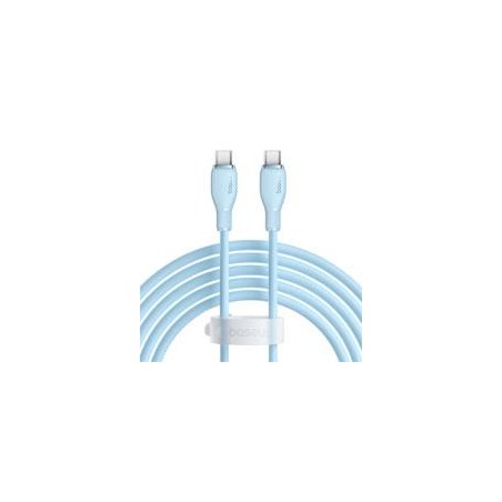 CABLE TIPO C-TIPO C 5A BASEUS 1.2M, 100W, COLOR AZUL