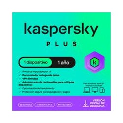 ESD KASPERSKY PLUS 1 DISP 1 CUENTA KPM 1 AÑO