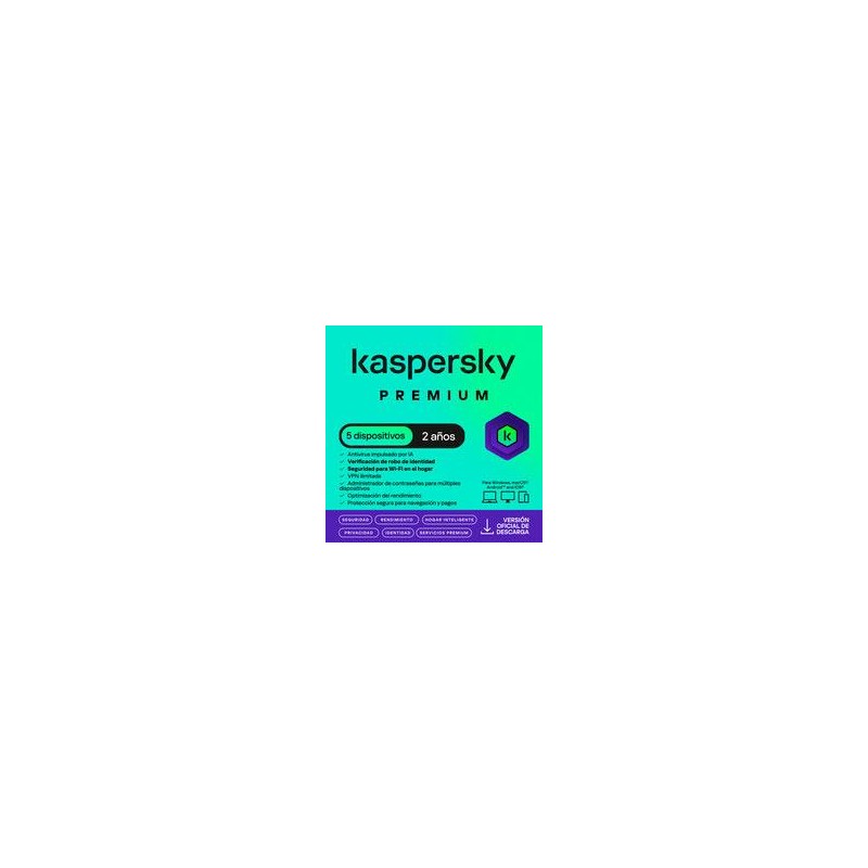 ESD KASPERSKY PREMIUM 5 DISP 3 CUENTAS KPM 2 AÑOS