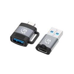 ADAPTADORES/MANHATTAN/356329/ KIT DE ADAPTADORES USB-C A USB-A Y USB-A A USB-C