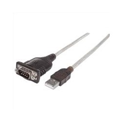 CONVERTIDOR USB A SERIAL DB9M 0.45 M 256 KBP MANHATTAN