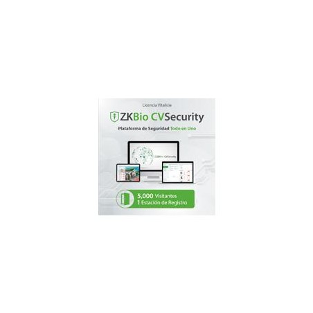 LICENCIA PARA ZKBIO CVSECURITY PERMITE LA GESTION DE 5 MIL VISITANTES Y 1 ESTACION DE REGISTRO