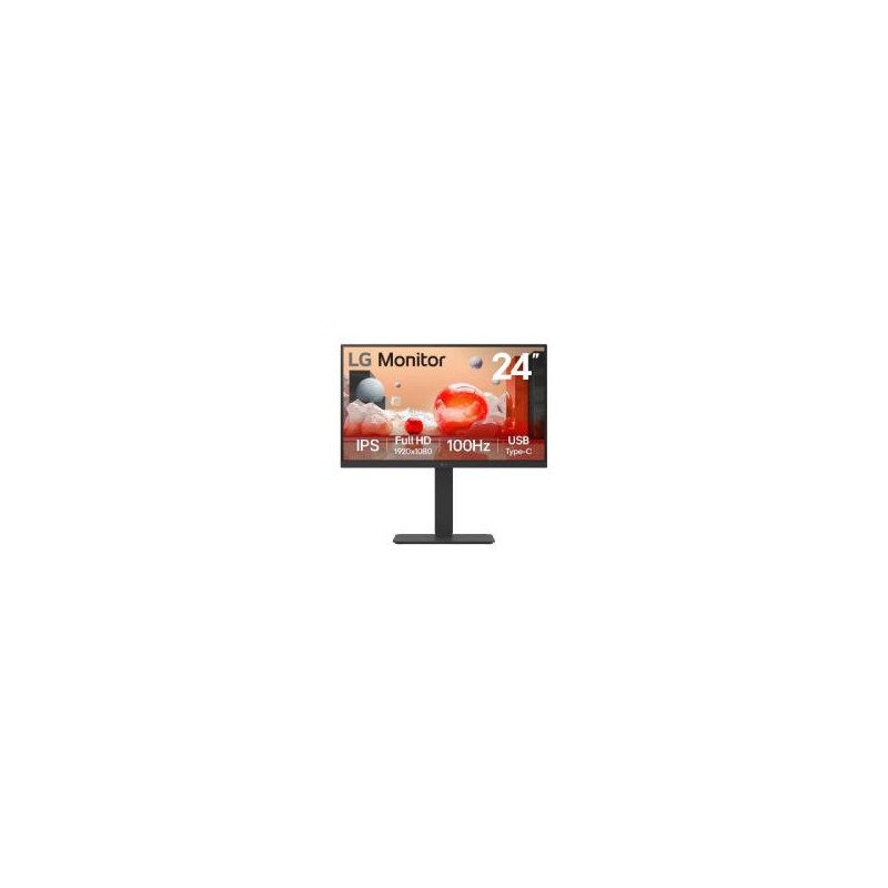 MONITOR PC LG B2B 24BA750-B FHD 24 IPS,USB-C Y RJ45,1920X1080,100HZ,16:9,BRILLO 250CD/M2,SRGB99%,TR5MS,1300:1,KVM,HDMI,DISPLAYP
