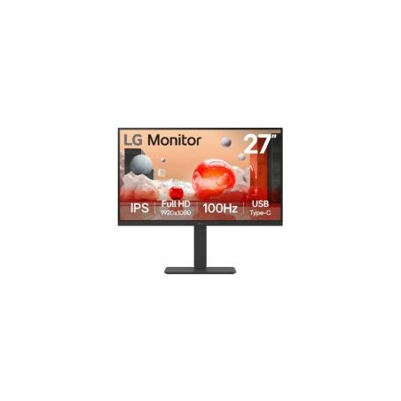 MONITOR PC LG B2B 27BA750-B FHD 27 IPS,USB-C Y RJ45,1920X1080,100HZ,16:9,BRILLO 250NITS,SRGB99%,TR5MS,CONTR 1300:1,KVM,HDMI,DIS