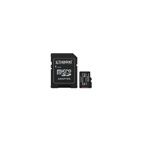 MEMORIA FLASH MICRO SD KINGSTON SDXC CANVAS SELECT PLUS 64GB 100MB/S UHS-I U1 V10 C/ADAPTADOR (SDCS3/64GB)