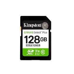 MEMORIA FLASH SD KINGSTON SDXC CANVAS SELECT 128GB 150MB/S C10 UHS-I U1 V10 (SDS3/128GB)