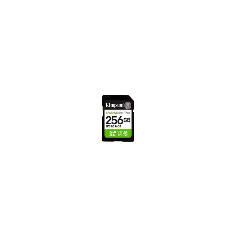 MEMORIA FLASH SD KINGSTON SDXC CANVAS SELECT 256GB 150MB/S C10 UHS-I U1 V10 (SDS3/256GB)