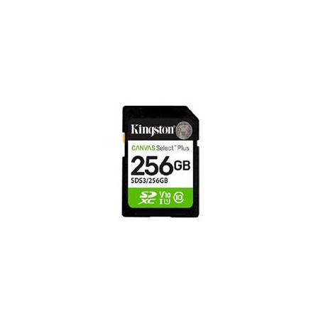 MEMORIA FLASH SD KINGSTON SDXC CANVAS SELECT 256GB 150MB/S C10 UHS-I U1 V10 (SDS3/256GB)