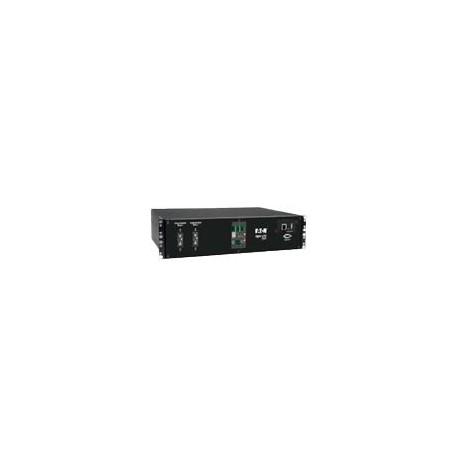 PDU MONOFASICO CONTROLABLE CON SWITCH DE TRANSFERENCIA AUTOMATICA 5.8KW, 2 ENTRADAS L6-30P DE 200V - 240V, 16 TOMACORRIENTES C1