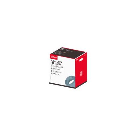 CABLE UTP/ DAHUA/ DH-PFM920I-6F-C/ BOBINA DE 305M/ FTP CAT6, ALIMENTACION A TRAVES DE ETHERNET/ MATERIAL CONDUCTOR DE COBRE LIB