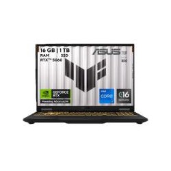 LAPTOP ASUS TUF GAMING F16, CORE I7-14650HX, 16GB, 1TB SSD, 16 PULGADAS FHD, WIN 11 HOME, COLOR JAEGER GRAY, RTX 5060 8GB GDDR7