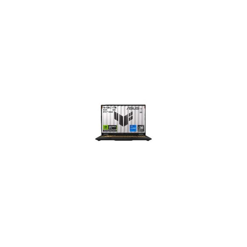 LAPTOP ASUS TUF GAMING F16, CORE I7-14650HX, 16GB, 1TB SSD, 16 PULGADAS FHD, WIN 11 HOME, COLOR JAEGER GRAY, RTX 5060 8GB GDDR7