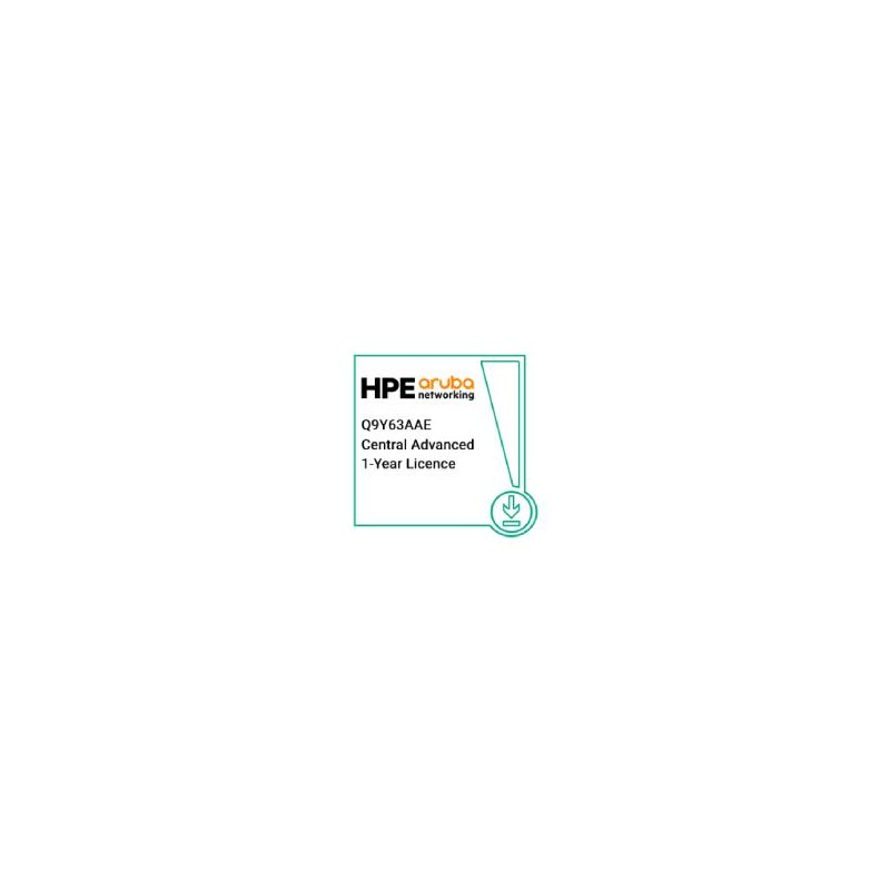 LICENCIAMIENTO DE CENTRAL HPE ARUBA Q9Y63AAE ANW AP ADVANCED 1Y E-STU