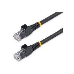 CABLE DE RED ETHERNET SNAGLESS SIN ENGANCHES CAT 6 CAT6 GIGABIT 0.5M - NEGRO STARTECH