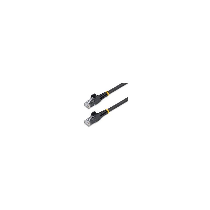 CABLE DE RED ETHERNET SNAGLESS SIN ENGANCHES CAT 6 CAT6 GIGABIT 0.5M - NEGRO STARTECH