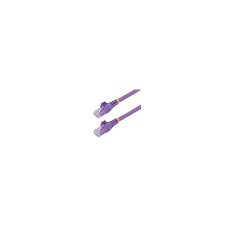 CABLE DE RED DE 0.5M PúRPURA CAT6 UTP ETHERNET GIGABIT RJ45 SIN ENGANCHES STARTECH