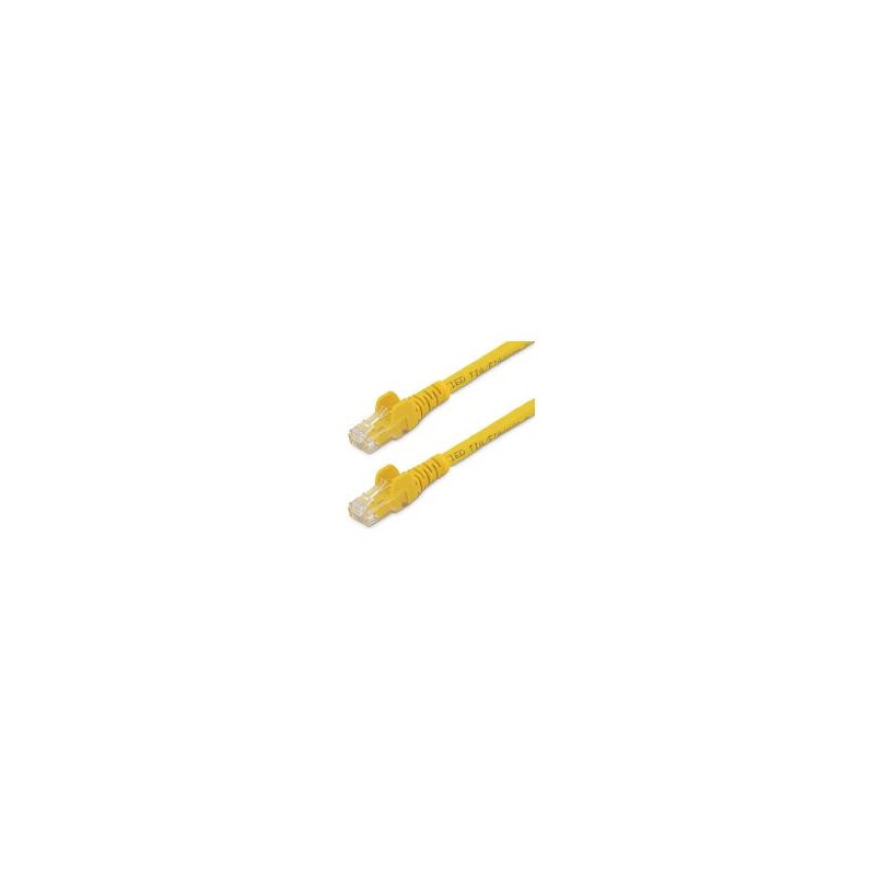 CABLE DE RED DE 0.5M AMARILLO CAT6 UTP ETHERNET GIGABIT RJ45 SIN ENGANCHES STARTECH