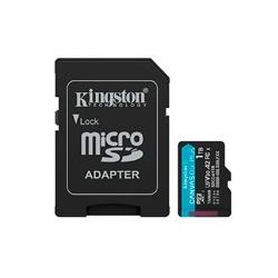 MEMORIA FLASH MICRO SD KINGSTON SDXC CANVAS GO PLUS 256GB 200MB/S UHS-I U3 V30 C/ADAPTADOR (SDCG4/1TB)