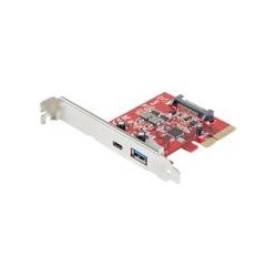 TARJETA PCI EXPRESS USB-C DE 2 PUERTOS 10GBPS USB-A  AND  USB-C - TARJETA ADAPTADORA CONTROLADORA USB 3.2 GEN 2 (10GBPS) STARTE
