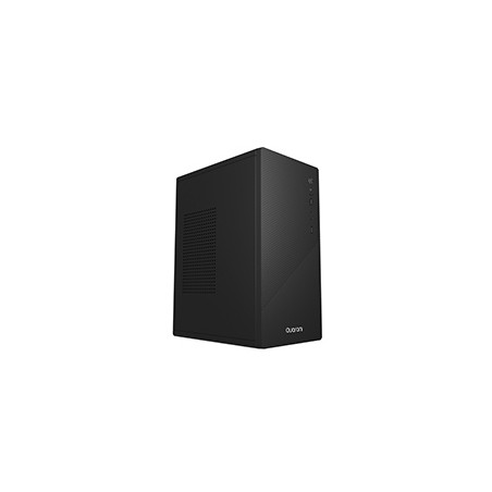 GABINETE MICRO TORRE QUARONI MICRO ATX, MINI ITX / 2USB 2.0 / FRONT ZIGZAG/ FUENTE 500 W/1 VENTILADOR INCLUIDO/NEGRO