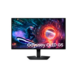 MONITOR LED SAMSUNG 27 PULGADAS /G5 ODYSSEY GAMER/QHD (2560 X 1440)/ OLED / PLANO/ DP/ HDMI/ 144HZ/ NEGRO