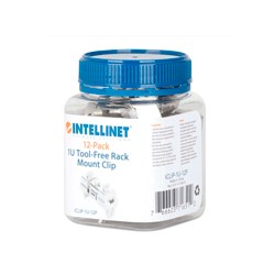 CLIPPARAMONATJE/INTELLINET/716512/CLIP PARA MONTAJE EN RACK DE 19, 1U, PAQUETE DE 12 PZAS
