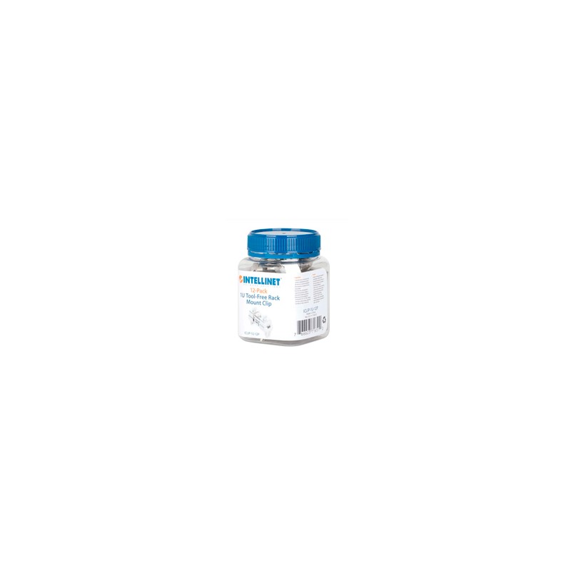 CLIPPARAMONATJE/INTELLINET/716512/CLIP PARA MONTAJE EN RACK DE 19, 1U, PAQUETE DE 12 PZAS