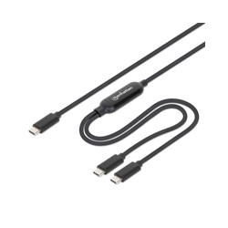 CABLESTIPOC/MANHATTAN/355810/CABLE DE CARGA USB-C DOBLE 100 W, 2 M (7 FT)