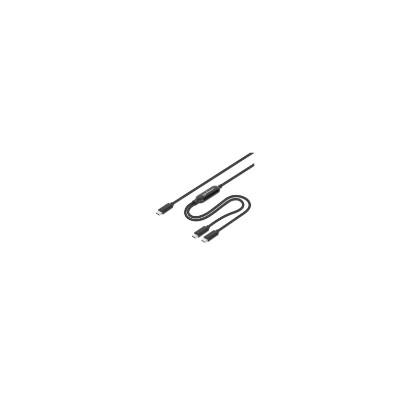 CABLESTIPOC/MANHATTAN/355810/CABLE DE CARGA USB-C DOBLE 100 W, 2 M (7 FT)