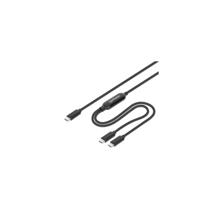 CABLESTIPOC/MANHATTAN/355810/CABLE DE CARGA USB-C DOBLE 100 W, 2 M (7 FT)
