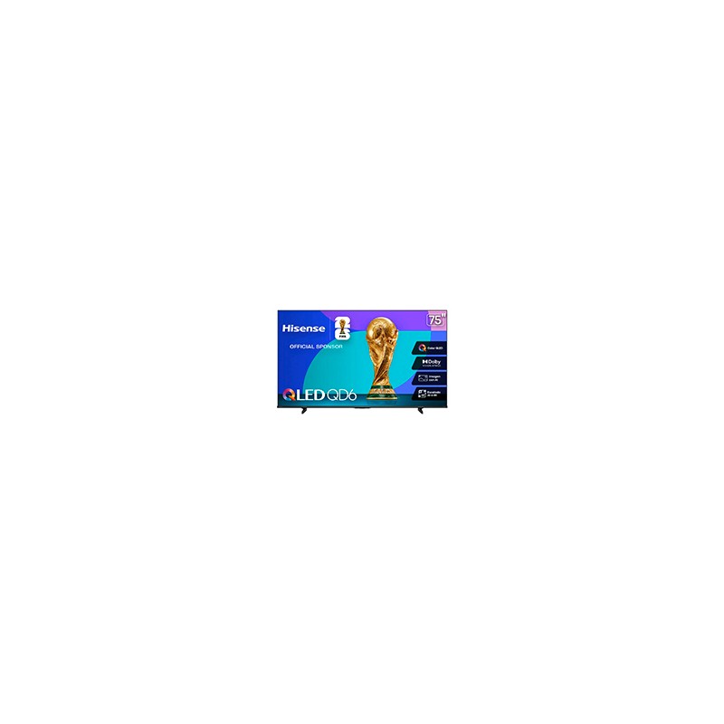TELEVISION 75 PULGADAS QLED HISENSE 75QD6QV SMART VIDAA TV, UHD 4K, DOLBY VISION, DOLBY ATMOS, WIFI