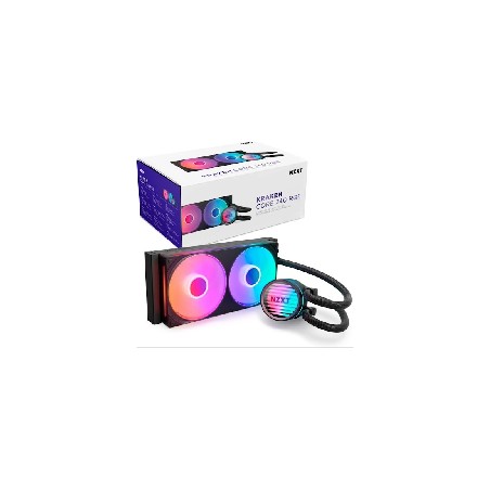 DISIPADOR DE ENFRIAMIENTO LIQUIDO NZXT KRAKEN CORE 240MM AIO RGB CAP RGB CORE FAN BLACK