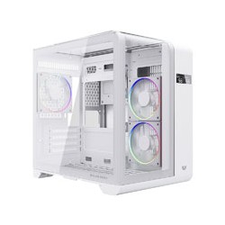 GABINETE GAMER BALAM ROUSH TANK EXPERT CURVE 6400 / MINI TORRE /MAX MB M-ATX / GPU 350 MM / ARGB / PANELES DE CRISTAL / BLANCO
