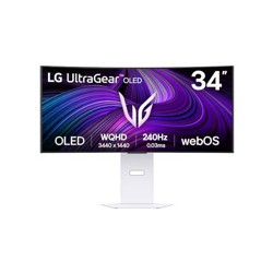 MONITOR LG 34GX90SA-W GAMING CURVO OLED ULTRAGEAR 34 PULG,3440X1440,240HZ,21:09,TR 0.03MS (GTG),BRILLO 275CD/M2,CONTR 1500000:1