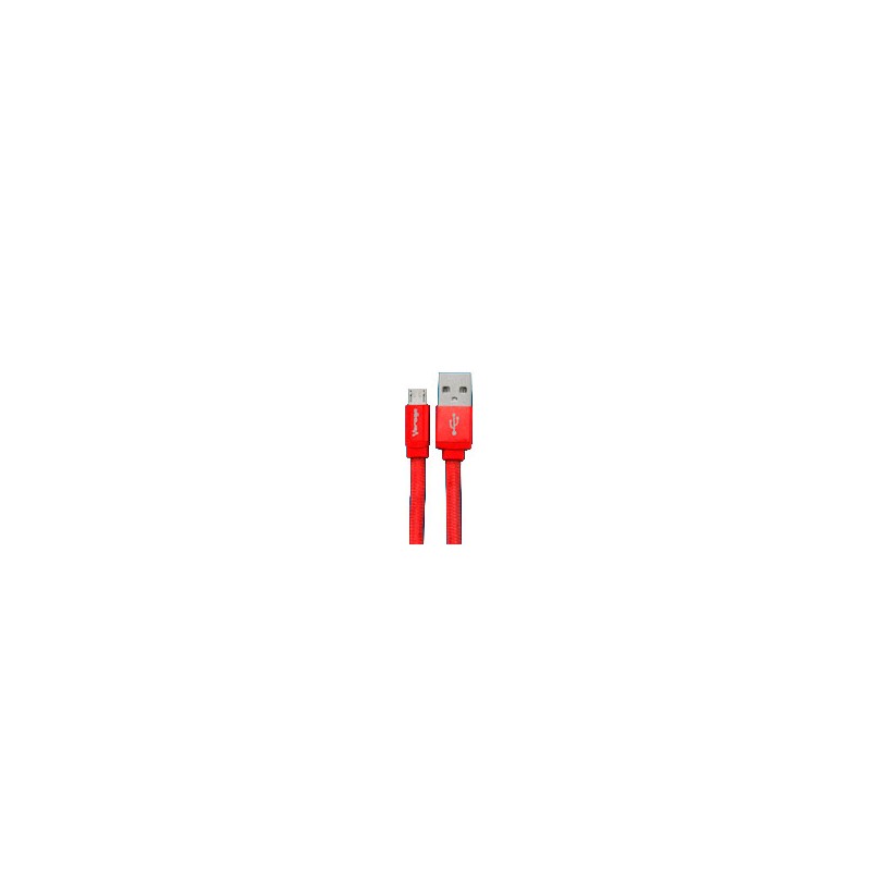 CABLE USB VORAGO CAB-113 USB 2 A MICRO USB 1METRO BOLSA ROJO