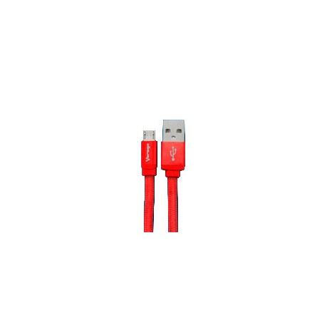 CABLE USB VORAGO CAB-113 USB 2 A MICRO USB 1METRO BOLSA ROJO