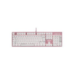 TECLADO MECÁNICO GAME FACTOR KBG400, RETROILUMINADO, SWITCH RED, USB, ROSA