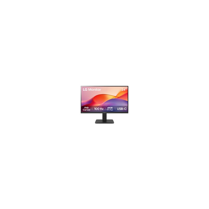 MONITOR PC LG 24U421A-B CURVO FHD 23.8,USB-C,100HZ,PANEL VA,1920X1080,16:9,SRGB 99%,250CD/M2,TR5MS,CONTR 3000:1,HDMI,1500R,HDR1