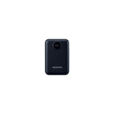 BATERIA DE RESPALDO ADATA POWER BANK C10022 10000MAH ENTRADA USB TIPO C Y USB TIPO A NEGRA PC1002212BK