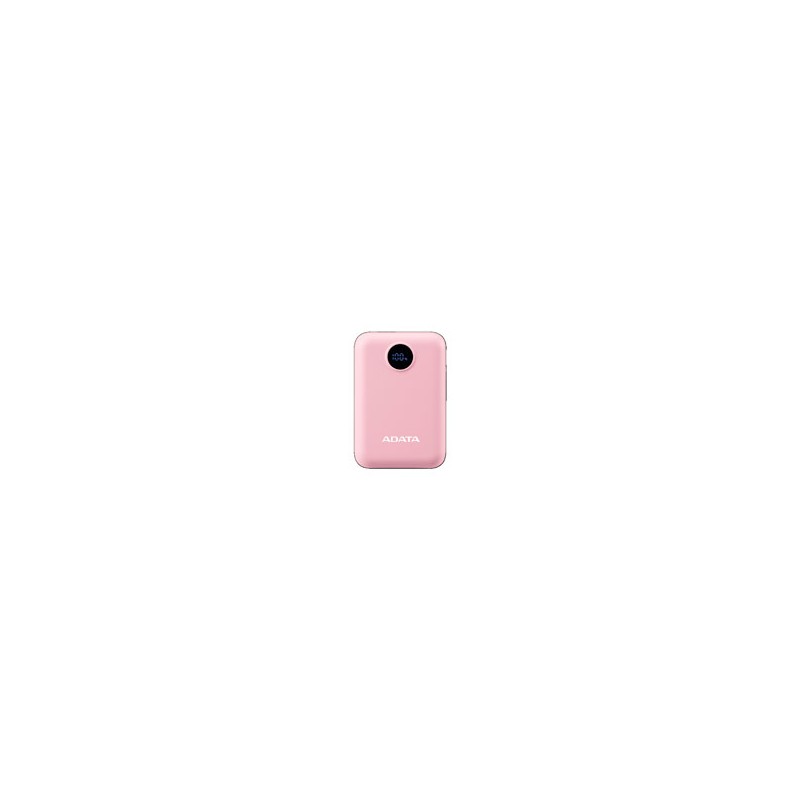 BATERIA DE RESPALDO ADATA POWER BANK C10022 10000MAH ENTRADA USB TIPO C Y USB TIPO A ROSA PC1002212PK