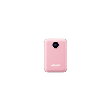 BATERIA DE RESPALDO ADATA POWER BANK C10022 10000MAH ENTRADA USB TIPO C Y USB TIPO A ROSA PC1002212PK