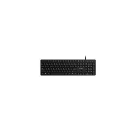 TECLADO ACTECK VANTAGE AERO TA545 / ALAMBRICO USB / MULTIMEDIA / ESPAÑOL / 105 TECLAS / WINDOWS / MEMBRANA / NEGRO / AC-943475