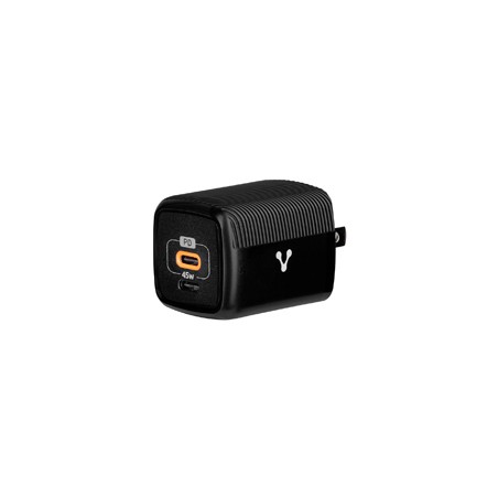 CARGADOR PARA PARED AU-402 FAST CHARGE 3.0 A 1 USB C 45W NEGRO