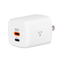 CARGADOR PARA PARED AU-402 FAST CHARGE 3.0 A 1 USB C 45W BLANCO