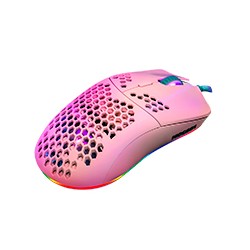 MOUSE GAME FACTOR MOG601 ROSA OPTICO 16000 DPI 7 BOTONES ULTRALIGHT RGB