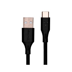 CABLE VORAGO CAB-C01B USB-TIPO C 1 METRO CARGA RAPIDA NEGRO