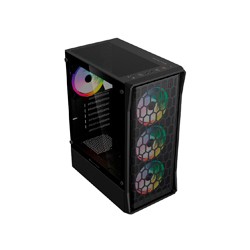 GABINETE GAMER BALAM RUSH DRAGONFLY HEX GM560 / MEDIA TORRE / ATX, MICRO-ATX, MINI ITX / INCLUYE 4 VENTILADORES ARGB 120 MM / C