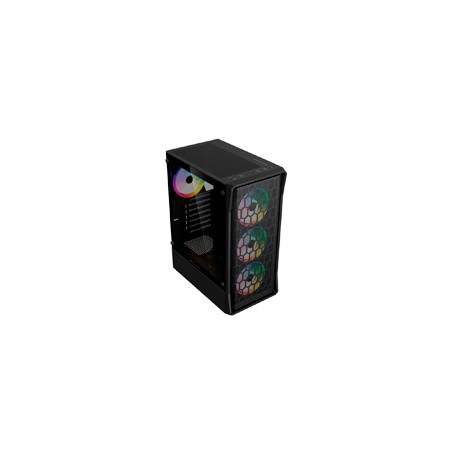GABINETE GAMER BALAM RUSH DRAGONFLY HEX GM560 / MEDIA TORRE / ATX, MICRO-ATX, MINI ITX / INCLUYE 4 VENTILADORES ARGB 120 MM / C