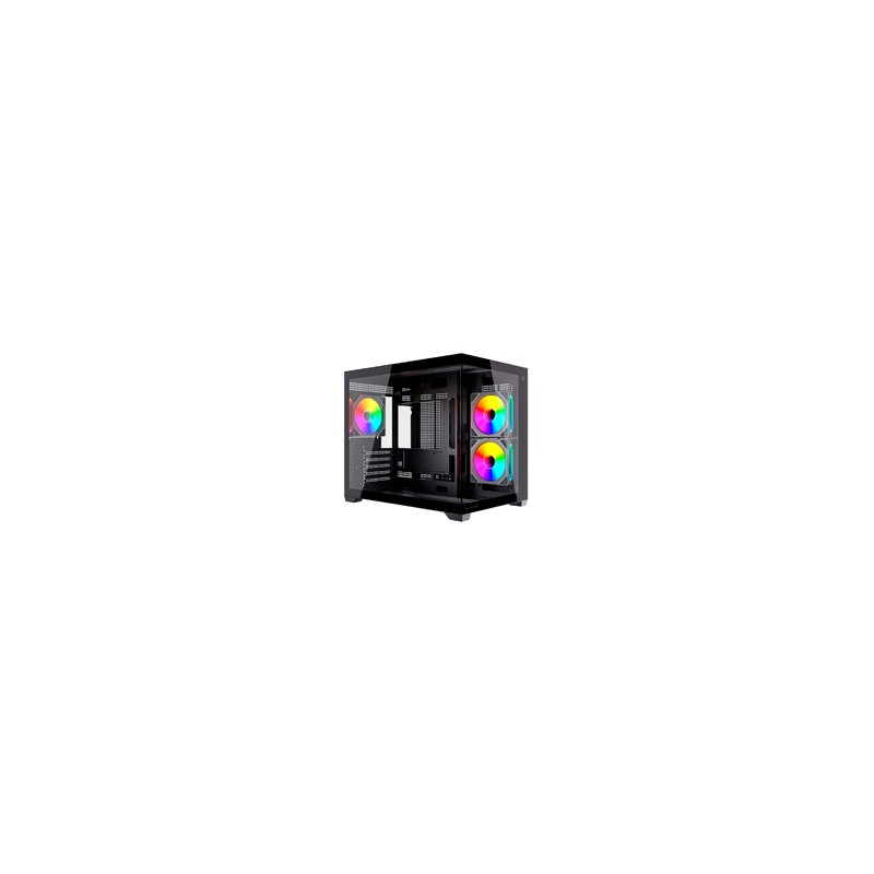 GABINETE GAMER BALAM RUSH TANK CORE PRO GI925 / MINI TORRE / MICRO-ATX, MINI ITX / INCLUYE 3 VENTILADORES ARGB 120 MM / CRISTAL