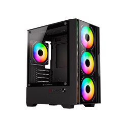 GABINETE GAMER BALAM RUSH NITROX EDGE PRO CRYSTAL 4900C / MINI TORRE / MICRO-ATX, MINI ITX / INCLUYE 3 VENTILADORES ARGB 120 MM